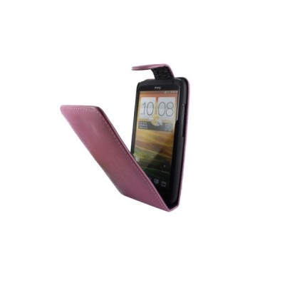 Atverčiamas HTC One X rožinis dėklas / Priedai.lt