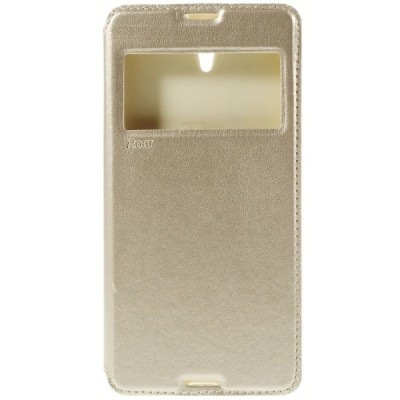 Sony Xperia C5 Ultra Roar Noble ādas atvēramais zelta futrālis / Vacins.lv