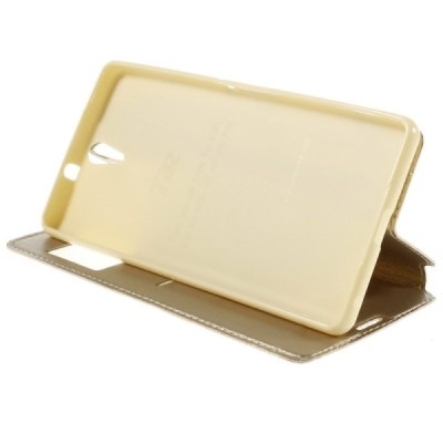 Sony Xperia C5 Ultra Roar Noble ādas atvēramais zelta futrālis / Vacins.lv