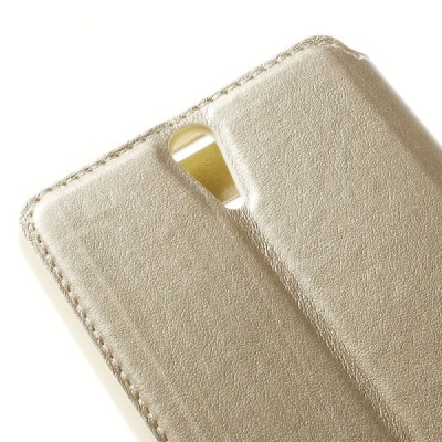 Sony Xperia C5 Ultra Roar Noble ādas atvēramais zelta futrālis / Vacins.lv