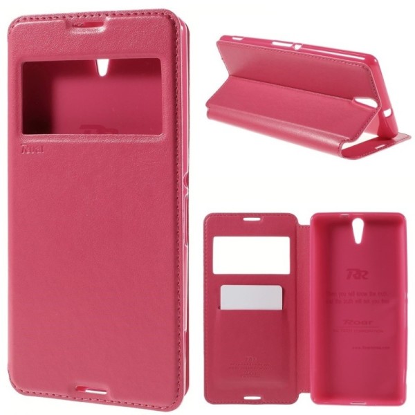 „Roar“ Noble atvēramais futrālis - rozs (Xperia C5 Ultra)