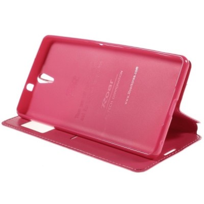 Sony Xperia C5 Ultra Roar Noble ādas atvēramais rozs futrālis / Vacins.lv