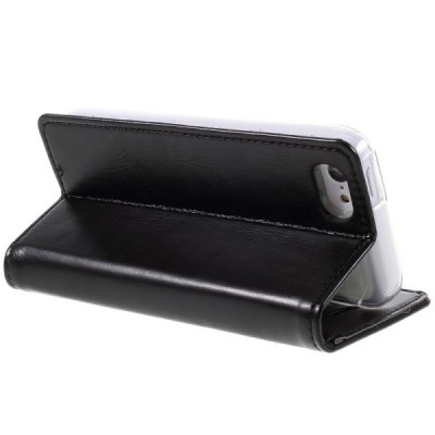 Mercury Blue Moon atverčiamas iPhone 5c juodas odinis dėklas - piniginė / Priedai.lt