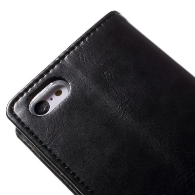 Mercury Blue Moon atverčiamas iPhone 5c juodas odinis dėklas - piniginė / Priedai.lt
