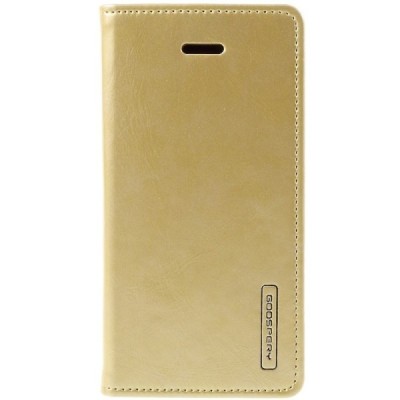 Mercury Blue Moon atverčiamas iPhone 5c auksinis odinis dėklas - piniginė / Priedai.lt
