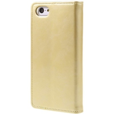 Mercury Blue Moon atverčiamas iPhone 5c auksinis odinis dėklas - piniginė / Priedai.lt