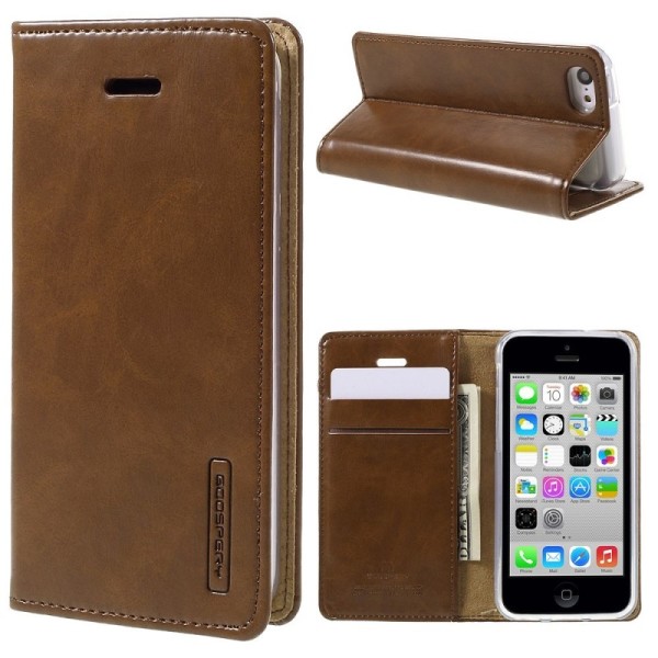 „Mercury“ Blue Moon atvērams maciņš - brūns (iPhone 5c)