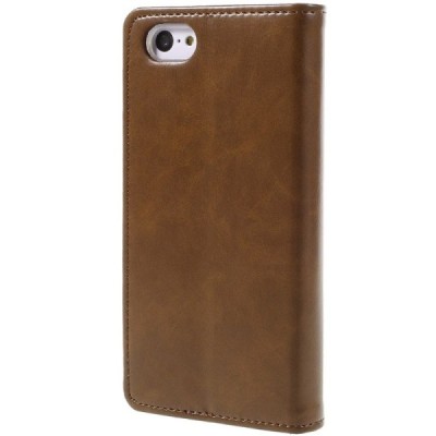 Mercury Blue Moon iPhone 5c atvērams brūns ādas maciņš / Vacins.lv