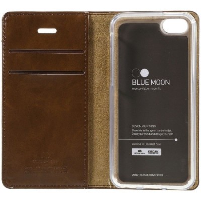 Mercury Blue Moon iPhone 5c atvērams brūns ādas maciņš / Vacins.lv