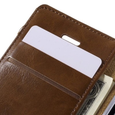 Mercury Blue Moon iPhone 5c atvērams brūns ādas maciņš / Vacins.lv