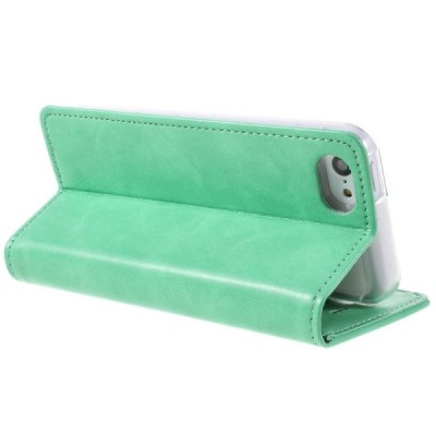 Mercury Blue Moon iPhone 5c atvērams piparmētru ādas maciņš / Vacins.lv