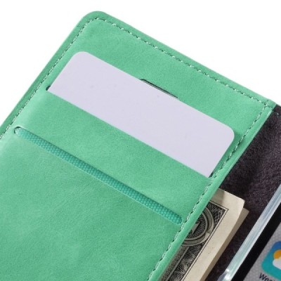 Mercury Blue Moon iPhone 5c atvērams piparmētru ādas maciņš / Vacins.lv