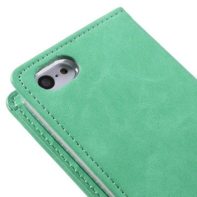 Mercury Blue Moon iPhone 5c atvērams piparmētru ādas maciņš / Vacins.lv