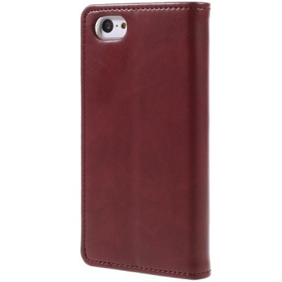 Mercury Blue Moon iPhone 5c atvērams bordo ādas maciņš / Vacins.lv