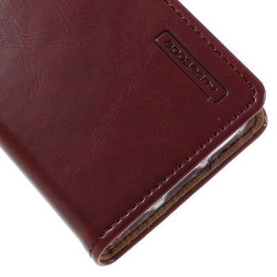 Mercury Blue Moon iPhone 5c atvērams bordo ādas maciņš / Vacins.lv