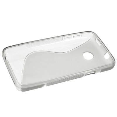 Huawei Ascend Y330 skaidrus (permatomas) kieto silikono TPU pilkas dėklas - nugarėlė / Priedai.lt