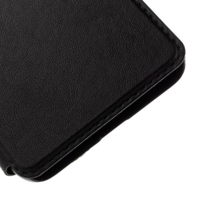 Huawei Y6 melns atvēramais Smart Window ādas maciņš / Vacins.lv