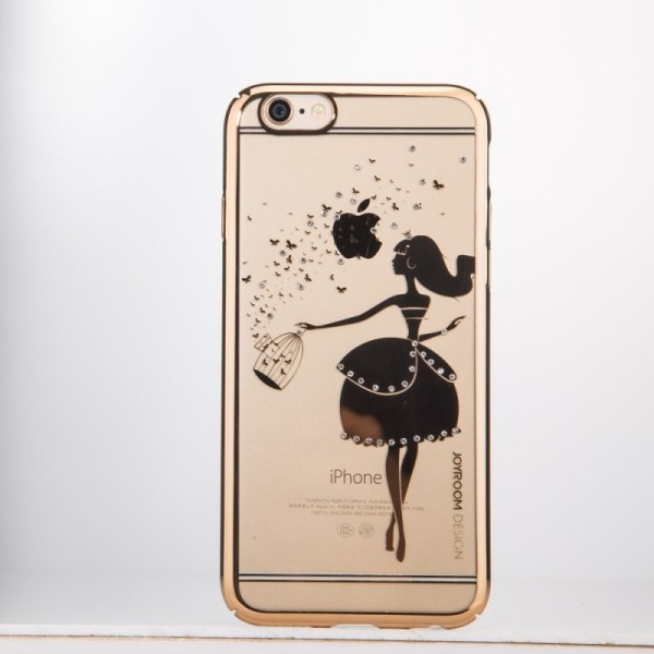 „Devia“ Apple iPhone 6 (6s) Joyroom Butterflies apvalks - zelta (iPhone 6 / 6S)
