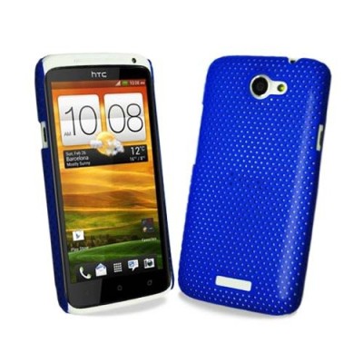 HTC One X mėlynas tinklelio formos dėklas / Priedai.lt