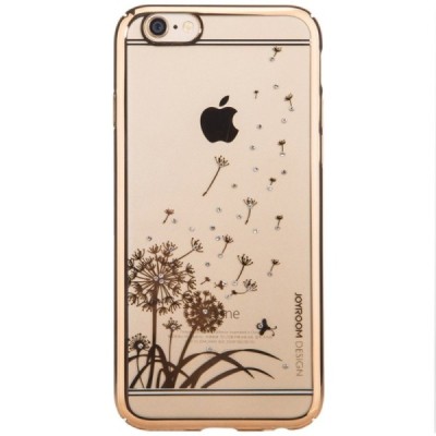 Apple iPhone 6S elegants JOYROOM Dandelion Field dzidrs (caurspīdīgs) zelta plastmasas apvalks ar kristāliem / Vacins.lv