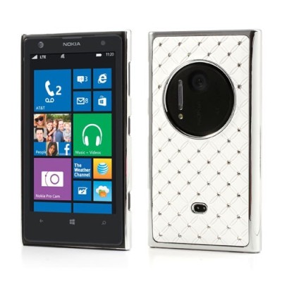 „Rhinestone“ baltas Nokia Lumia 1020 dėklas (dėkliukas) / Priedai.lt