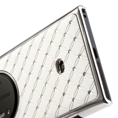 „Rhinestone“ baltas Nokia Lumia 1020 dėklas (dėkliukas) / Priedai.lt