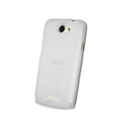 HTC One X baltas tinklelio formos dėklas / Priedai.lt