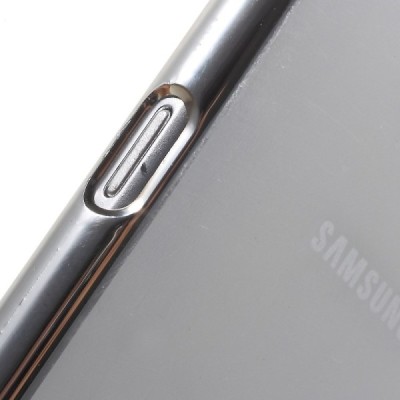 Samsung Galaxy S6 (G920) plastikinis skaidrus permatomas sidabrinis dėklas / Priedai.lt