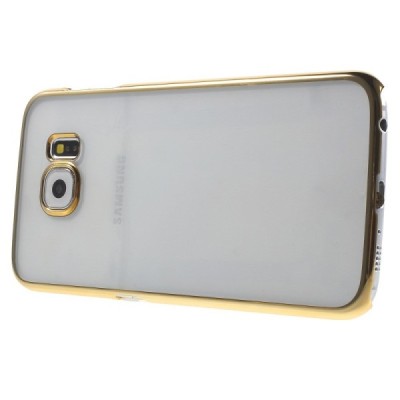 Samsung Galaxy S6 (G920) dzidrs (caurspīdīgs) zelta plastmasas apvalks / Vacins.lv