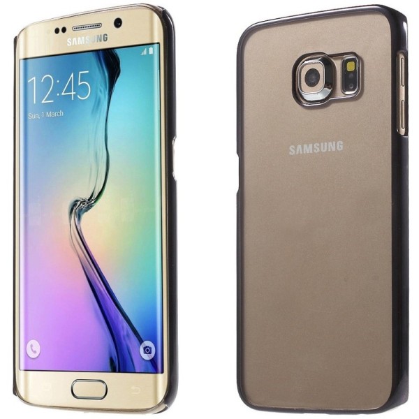 Plastmasas dzidrs apvalks - melns (Galaxy S6 Edge)