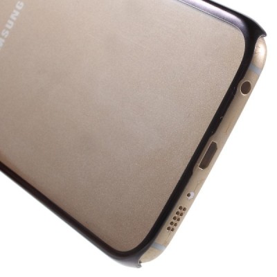 Samsung Galaxy S6 Edge (G925) dzidrs (caurspīdīgs) melns plastmasas apvalks / Vacins.lv