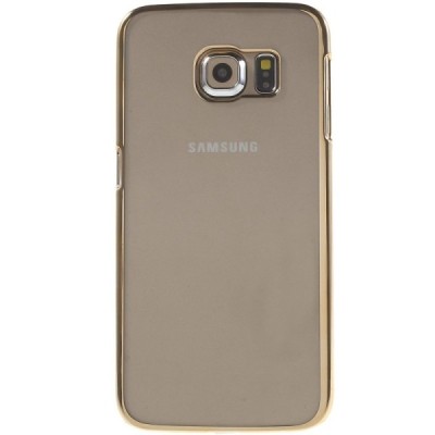 Samsung Galaxy S6 Edge (G925) dzidrs (caurspīdīgs) zelta plastmasas apvalks / Vacins.lv