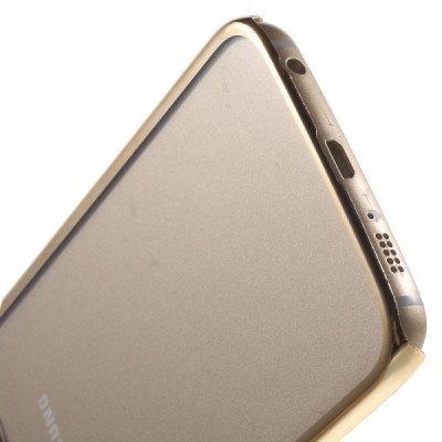 Samsung Galaxy S6 Edge (G925) dzidrs (caurspīdīgs) zelta plastmasas apvalks / Vacins.lv