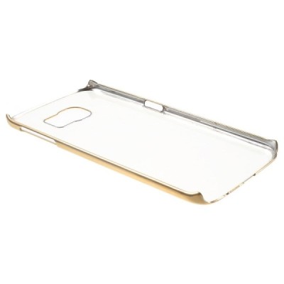 Samsung Galaxy S6 Edge (G925) dzidrs (caurspīdīgs) zelta plastmasas apvalks / Vacins.lv