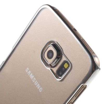 Samsung Galaxy S6 Edge (G925) dzidrs (caurspīdīgs) sudrabs plastmasas apvalks / Vacins.lv