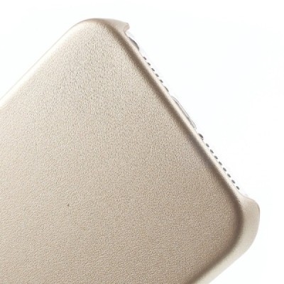 Apple iPhone SE (5, 5s) auksinis odinis Slim Leather itin plonas dėklas - nugarėlė / Priedai.lt