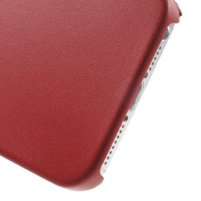 Apple iPhone SE (5, 5s) raudonas odinis Slim Leather itin plonas dėklas - nugarėlė / Priedai.lt