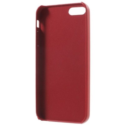 Apple iPhone SE (5, 5s) raudonas odinis Slim Leather itin plonas dėklas - nugarėlė / Priedai.lt