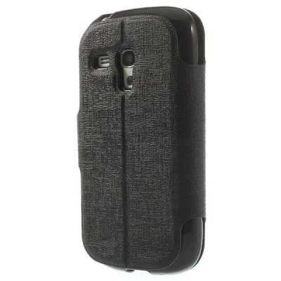 „Meilate“ atverčiamas juodas Samsung Galaxy S3 Mini dėklas (Dėkliukas) / Priedai.lt