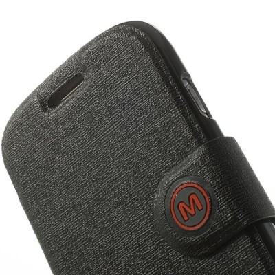 „Meilate“ atverčiamas juodas Samsung Galaxy S3 Mini dėklas (Dėkliukas) / Priedai.lt