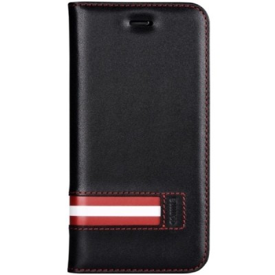 Prabangus „Comma“ odinis atverčiamas juodas Apple iPhone 6 Plus (6s Plus) dėklas / Priedai.lt