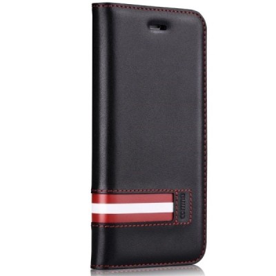 Prabangus „Comma“ odinis atverčiamas juodas Apple iPhone 6 Plus (6s Plus) dėklas / Priedai.lt