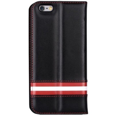 Prabangus „Comma“ odinis atverčiamas juodas Apple iPhone 6 Plus (6s Plus) dėklas / Priedai.lt