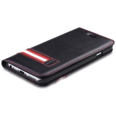 Prabangus „Comma“ odinis atverčiamas juodas Apple iPhone 6 Plus (6s Plus) dėklas / Priedai.lt