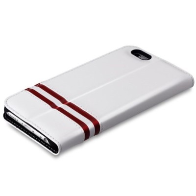 Prabangus „Comma“ odinis atverčiamas baltas Apple iPhone 6 Plus (6s Plus) dėklas / Priedai.lt