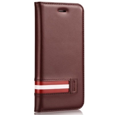 Prabangus „Comma“ odinis atverčiamas tamsiai rudas Apple iPhone 6 Plus (6s Plus) dėklas / Priedai.lt