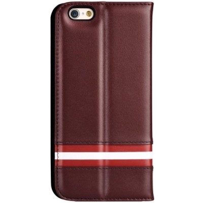 Prabangus „Comma“ odinis atverčiamas tamsiai rudas Apple iPhone 6 Plus (6s Plus) dėklas / Priedai.lt