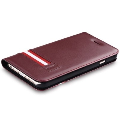 Prabangus „Comma“ odinis atverčiamas tamsiai rudas Apple iPhone 6 Plus (6s Plus) dėklas / Priedai.lt