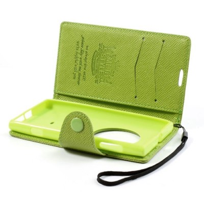 MLT atvēramais Nokia Lumia 1020 zaļš futrālis - maciņš / Vacins.lv