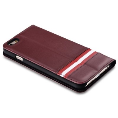 Prabangus „Comma“ odinis atverčiamas tamsiai rudas Apple iPhone 6 Plus (6s Plus) dėklas / Priedai.lt